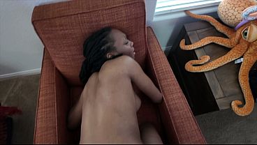 PUSSY-TO-MOUTH Petite Ebony Teen Worships Cock & Gets Bred