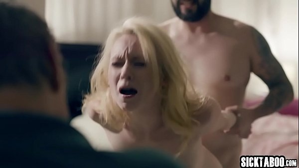 Hot stepdaughter fucked by a client in front of stepdad