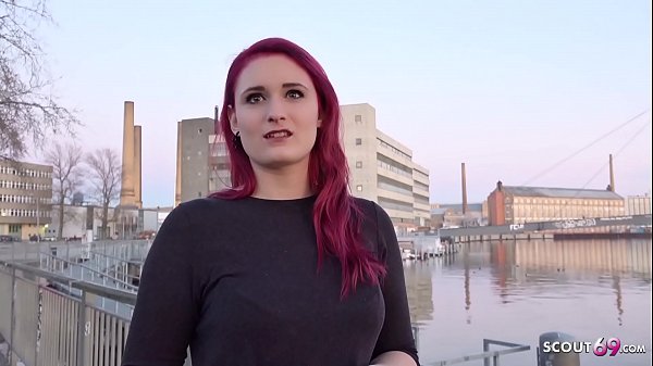 GERMAN SCOUT - Redhead Teen Melina talk to Fuck at Street Casting