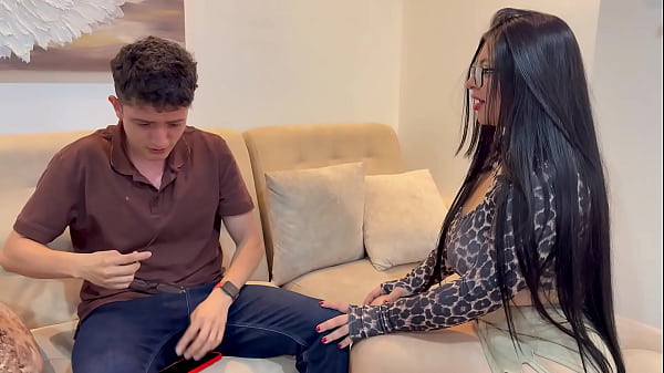 My BBW MILF seduces me to cheat behind my girlfriend’s back and makes me cum all over her glasses! - Pipeboy & Antonella Jones