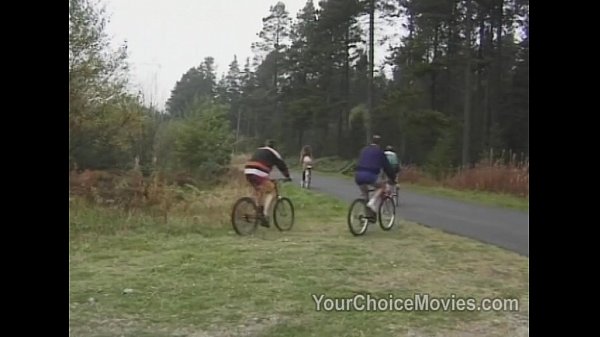 Milf group fucked and cummed over outdoors