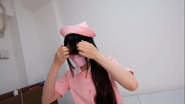 Nurse costume rubber gloves erotic handjob & footjob play [Part 1] Handjob, footjob, blowjob, missionary position